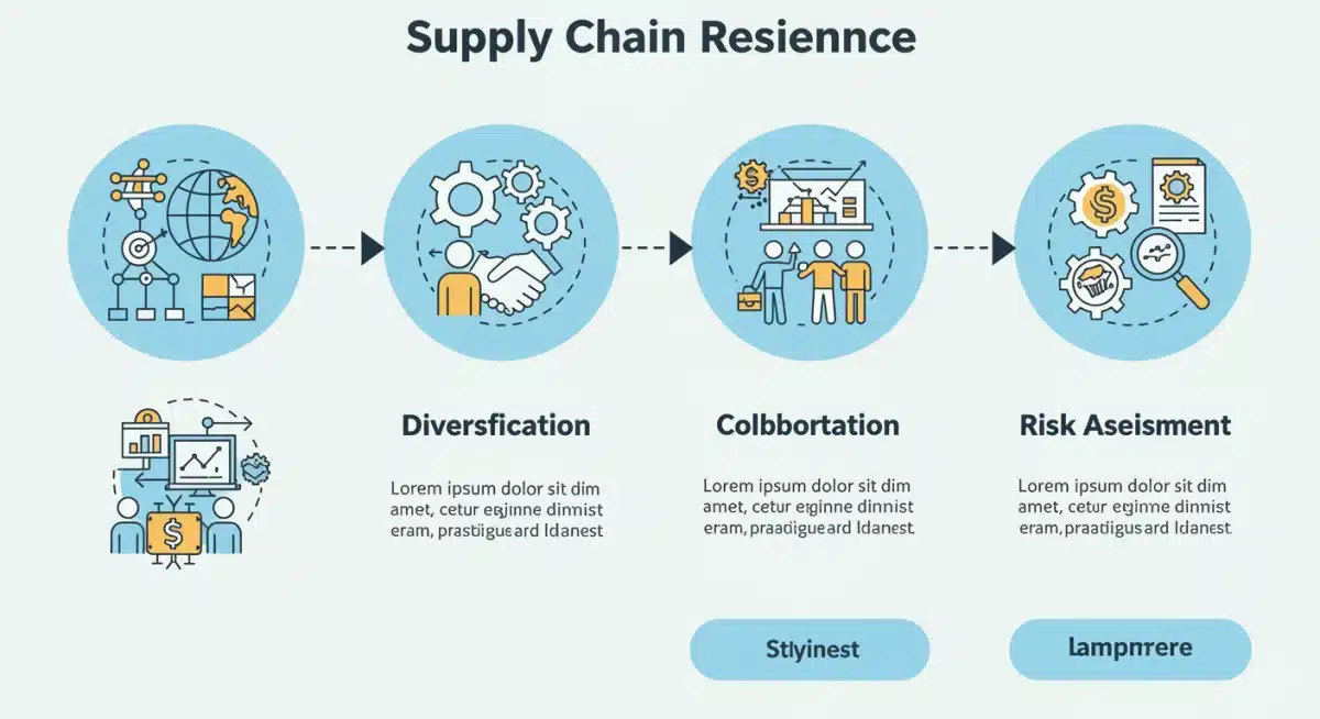Infographic detailing the four-step plan for supply chain resilience